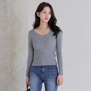 보들 슬림핏 브이넥 니트_M2511KN113C