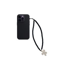 BAY DAISY PHONE STRAP BLACK