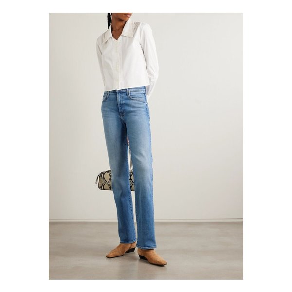 더 킥 잇 하이라이즈 스트레이트 진 미드 데님 46376663162897195