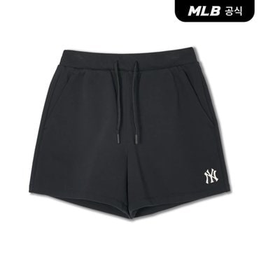 MLB [코리아공식]여성 베이직 스몰로고 3.5부 반바지 NY (Black)