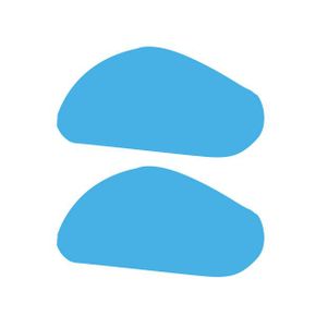 식스팩 저주파 젤패드 마사지기 리필용 호환용 패드(날개형) 1세트(2매)