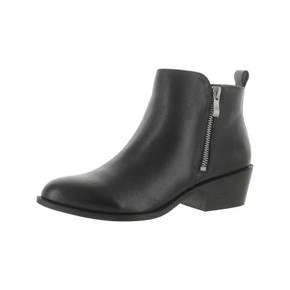 4848062 Kunsto Womens Leather Stacked Heel Ankle Boots