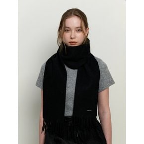 basic wool 100 muffler - black