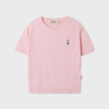 후아유 Steve Summer Short Sleeve Sweater WHKAF2741F
