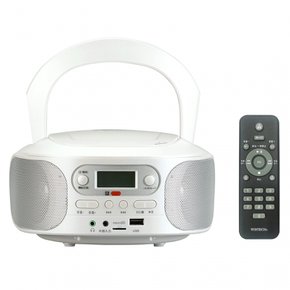 WINTECH AMFM SDUSBCD KC-153USB FM MP3 튜너 탑재 리모컨 첨부 라디오 펄 화이트 와이드 밴드