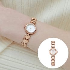 TIARA 하트링크 메탈 시계 (JWT1ME5BS504RGRG0)