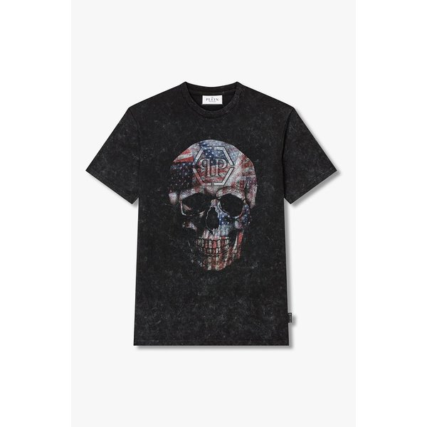 워시드 스컬 아메리카 티셔츠 8615301113000