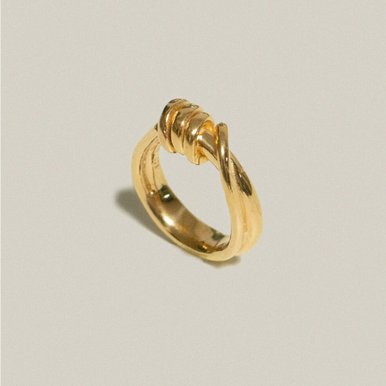 [BEST] DOUBLE COILED RING GOLD (2107220100270)