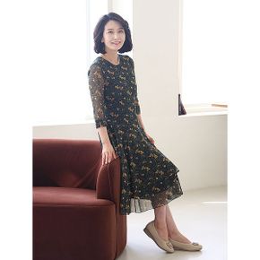 N2753 중년여성 망사스판 캉캉 플레어원피스 엄마옷_P418568848