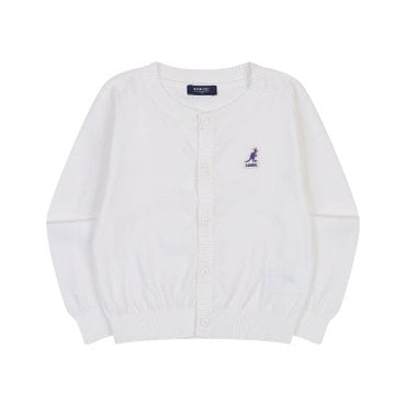 캉골키즈 베이직 로고 썸머 가디건 RB 0001 화이트