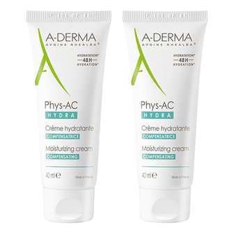 아더마 A-DERMA 아더마 Phys-Ac 하이드라 모이셔처라이징 컴팬세이팅 크림 40ml 2개