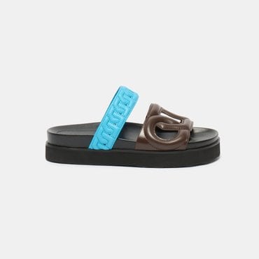 슈콤마보니 Polygon slide sandal(brown) DG2AM25037BRN