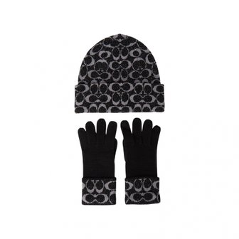 코치 [부산점] 여성 장갑 비니 세트 COWC554585 001