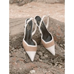 liv mesh Slingback White