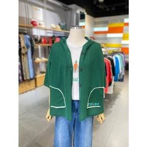 [여주점] 백 자수 후드 반팔 가디건 (BAKCB8431)