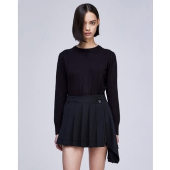 송지오 [파주점] [송지오우먼]송지오 컬렉션 어시메트릭 플리츠 미니 스커트 블랙 WH3SK700BK