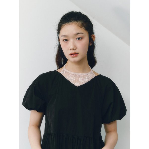 Layer Peek One-piece_black