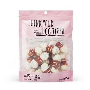 Think your Dog Teeth 소고기우유껌 15P