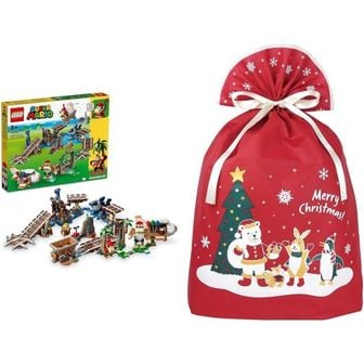  일본 슈퍼마리오 레고 Didi Kong Trolley Ride Indigo Christmas Wrapping Bag 4L Wonderland Re