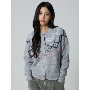 노르딕 니트 가디건 그레이_Nordic Knit Cardigan Gray