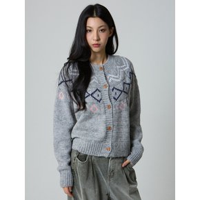 노르딕 니트 가디건 그레이_Nordic Knit Cardigan Gray