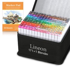 Lineon 듀얼 팁 마커 펜 171색 Markers 171 Color