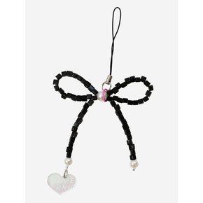 Black Ribbon Beads Strap