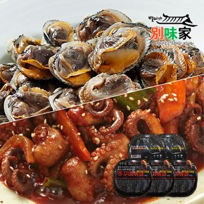 3+2 한그릇뚝딱 밥도둑 여수나진 쭈꾸미볶음 3통 + 국내산 양념꼬막장 2통