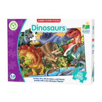 러닝저니 점보퍼즐-공룡50피스 초등 어린이 4세 5세 6세 7세 8세 영어 알파벳 놀이 카드 메모리 게임 대형퍼즐
