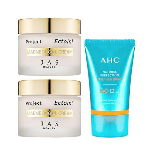 [쟈스] 엑토인 맨얼굴 크림 55ml x2 + AHC 모이스트 선크림 50ml(1)