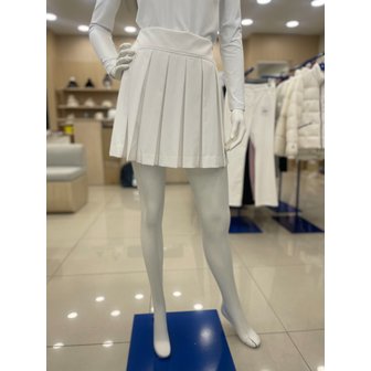 르꼬끄골프 [여주점] 여성 솔리드 오비밴드 플리츠 스커트 GQ122LSK14 WHTE