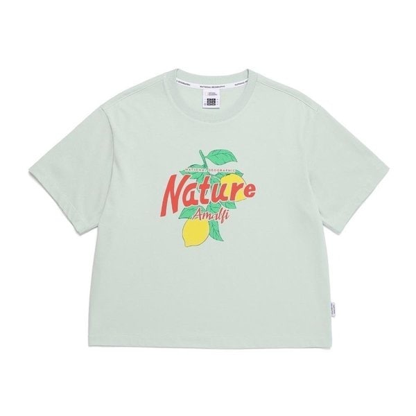 [부산점] N252WTS020 069 내셔널지오그래픽 여성용 W` 리젠아스킨 세미크롭 그래픽 반팔 티셔츠