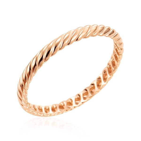 [비앤비골드] 18K 라운드 트위스트 2mm 올밴드 할로우링 반지 LOR41970