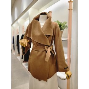 [여주점] 여성 캐시미어 블렌디드 숄 카라 핸드메이드 하프 코트(ITPAHHC860)