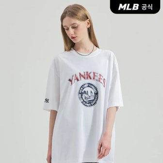 MLB [코리아공식] 빈티지 시티라이프 그래픽 반팔 티셔츠 NY (White)