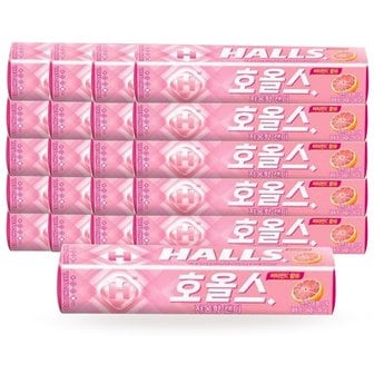  HALLS 호올스 캔디 자몽 27.9g x20개/홀스 사탕