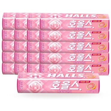  HALLS 호올스 캔디 자몽 27.9g x20개/홀스 사탕