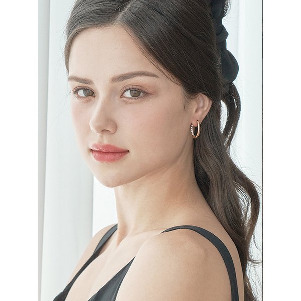 14K GF 베이직 큐빅 포인트 귀걸이 ELGPEE492