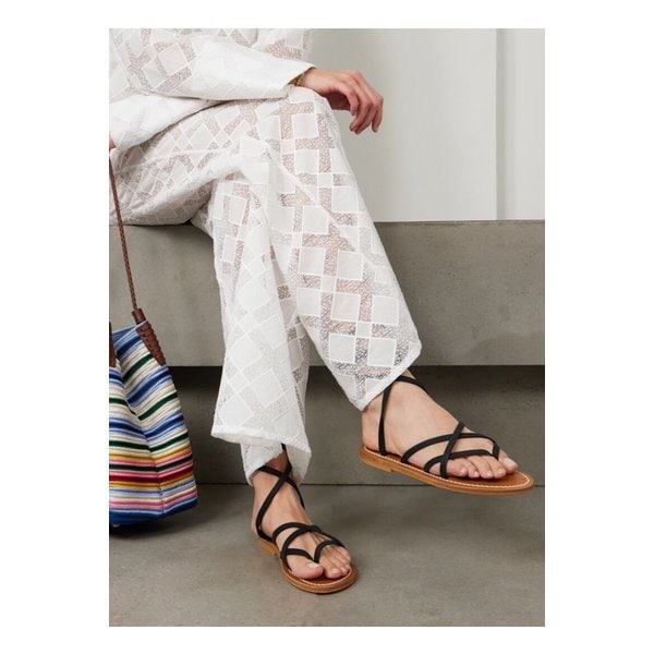 제노비 가죽 샌들 블랙 46376663162859885