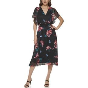 5010388 DKNY V-Neck Flutter Sleeve Dress