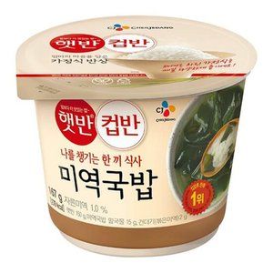  CJ제일제당 햇반 컵반 미역국밥 167g 6개