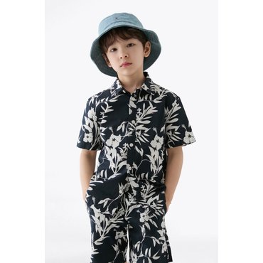타미힐피거키즈 25년 S/S      T42F1HSH800BT1       플로럴 포플린 반팔 셔츠
