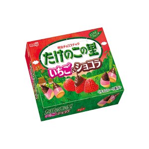 theeasy 메이지 다케노코 마을 딸기 & 초콜릿 일본과자 61g x 5개입