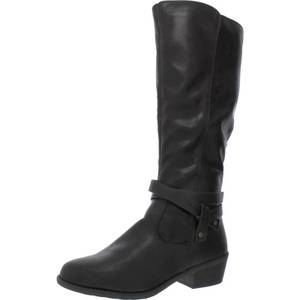 이스퀘어 4485441 Easy Street Womens Faux Leather Riding Knee-High Boots