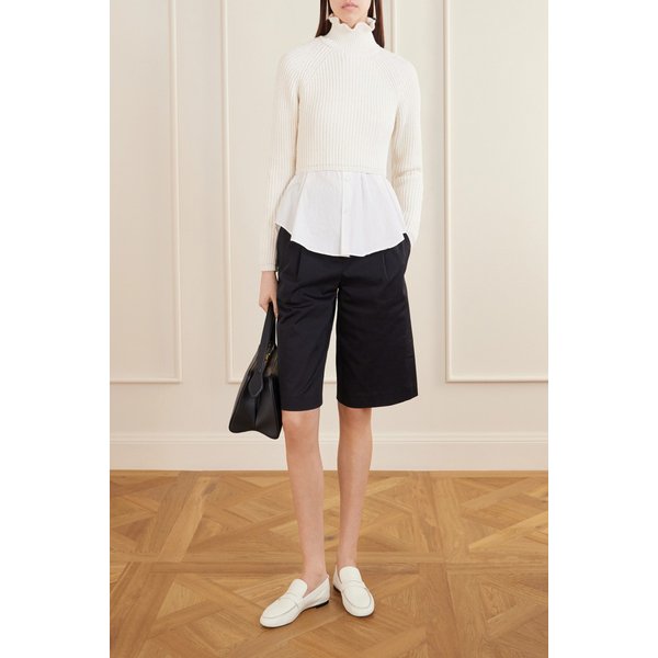 캄포 러플 리브 니트 코튼 스웨터 46376663163021156