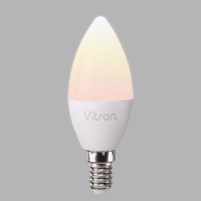 촛대구 LED 5W E14 3K 불투명 전구색 KS (WEC811B)