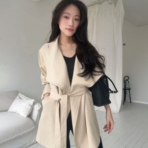[인플루언서 류수정PICK] [2컬러] 르제로 벨티드 하프 트렌치 코트