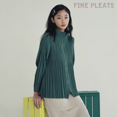 [FINE PLEATS] 피네 플리츠 하이넥 점퍼 소프트 그린