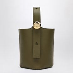 [해외배송] 로에베 올리브 그린 가죽 페블 스몰 버킷 백 AANBBBMX01LE 8795