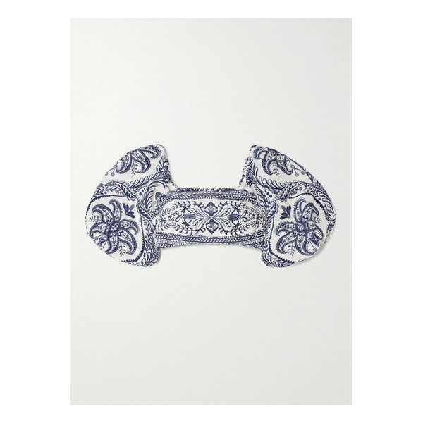 팜리오 트로피컬 카메오 크롭 시어드 프린트 리넨 탑 46376663162869524